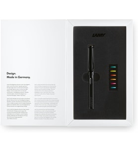 Lamy Safari Dolma Kalem Metal Klips M Uç All Black Renkli Halkalı Özel Set