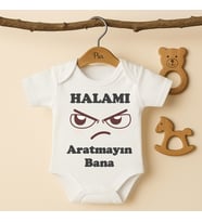 Pia Baby B32 %100 Pamuk Halamı Aratmayın Bana Yazılı Tasarlanabilir Bebek Body (Ekru)