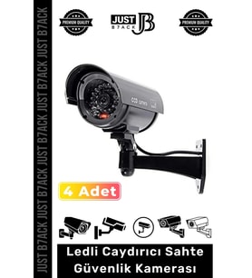 #SahteKamera Ev Ofis İş Yeri Bahçe Gece Görüşlü Pilli Ledli Caydırıcı Güvenlik Kamerası 4 Adet