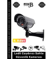 #SahteKamera Ev Ofis İş Yeri Bahçe Gece Görüşlü Pilli Ledli Caydırıcı Güvenlik Kamerası 4 Adet