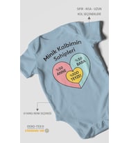 Aileye Özel Kısa Kollu Bebek Body %100 Pamuk