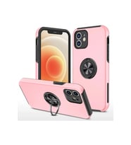 Pilelistore   iPhone 12 Kılıf Elit Yüzüklü Kapak - Pembe