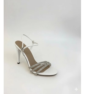 Mergenshoes K039 Beyaz Günlük 9 Cm Klasik Topuk Kadın Ayakkabı