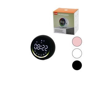 DİJİTAL SAAT - BLUETOOTH WİRELESS MİNİ HOPARLÖR SPEAKER USB ŞARJLI - IŞIKLI 5W PL-4652