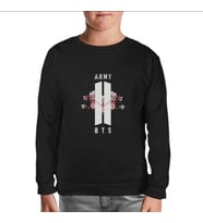 BTS - Army Logo Hit Siyah Çocuk Sweatshirt