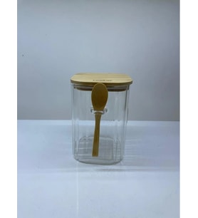 Cooker Cam Kaşıklı Kavanoz 14cm (Şeffaf)