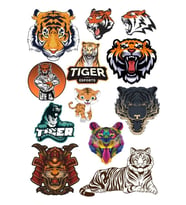 Tiger Kaplan Sticker Set-1 13 Parça Telefon, Tablet, Defter, Laptop Sticker