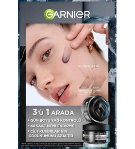 Garnier Saf Ve Temiz Kömür Matlaştırıcı Günlük Nemlendirici Krem 50ml