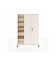 Arges Dolap 7 Raflı 2 Kapaklı Tek Askılı 132x30x195 Aytaşı-Aytaşı/Çam