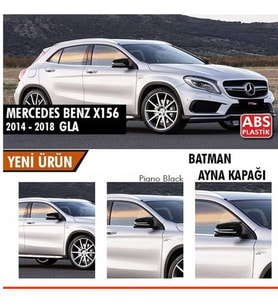 Mercedes X156 GLA Yarasa Ayna Kapağı Batman Parlak Siyah Piano Black