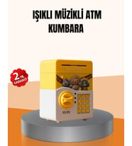 Atm Tasarımlı Sarı Işıklı Sesli Elektronik Kumbara