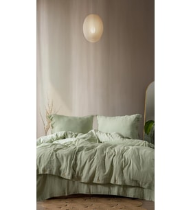 Cloudy Mood Müslin Nevresim Takımı,%100 Doğal Pamuk, OEKO-TEX Sertifikalı, Çift Taraflı, Tek/Çift Kişilik, Terletmeyen (Su Yeşili, Tek Kişilik)