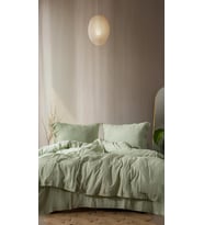 Cloudy Mood Müslin Nevresim Takımı,%100 Doğal Pamuk, OEKO-TEX Sertifikalı, Çift Taraflı, Tek/Çift Kişilik, Terletmeyen (Su Yeşili, Tek Kişilik)