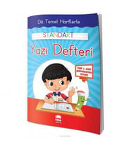 Ema Çocuk Dik Temel Harfler Yazı Defteri Klavuz Çizgisiz - 3 adet