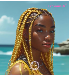X-Pression Afrika Örgüsü ve Rasta İçin Sentetik saç  165GR-YELLOW2-1