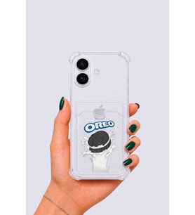 iPhone 16 Kartlıklı OREO Desenli Kılıf