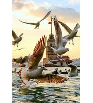 Kız Kulesi Tasarımlı Ahşap Poster