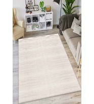 Kemik Sade Desensiz Kaymaz Tabanlı Dekoratif Halı AR1358 - 100 x 160 cm