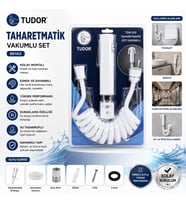 BEYAZ TAHARATMATİK SETİ TAHARATMETİK EL DUŞU- HORTUM - MAFSAL VAKUMLU SET (5680)
