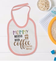 BK Kids Kişiye Özel Pembe Bebek Mama Önlüğü - Model 53