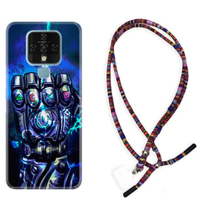 Tecno Camon 16 18P Pova Kılıf Boyun Asklı Rasta Silikon Thunder Play 1760