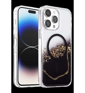 Onegif iPhone 15 Pro Max Lotus Simli Magsafe Kapak - Siyah