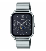 Casio MTP-M305D-1AVDF Quartz Çelik Gri Siyah Kadran Sun&Moon 34 mm Erkek Kol Saati