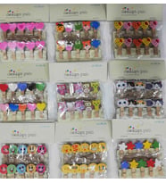 10'lu Şekilli Ahşap Mandallar 3.5cm (10'lu Set-10 Paket)
