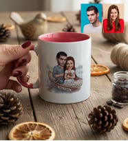 Kişiye Özel Karikatürlü Romantik Sevgililer Kupa Bardak Sevgililer Günü Hediyesi