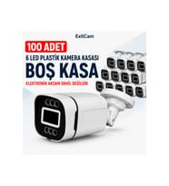 ExitCam 6 LED Plastik Bullet Kamera Kasası – Boş Kasa, Elektronik Aksam Hariç (100 Adet)