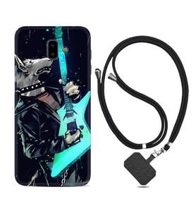 Samsung J6 Plus J7 Prime J7 Pro M20 Kılıf Boyun Askılı Silikon Dog Guitar 1789