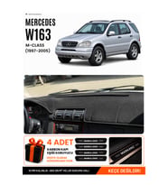 MERCEDES W163 M-CLASS (1997-2005) Uyumlu Torpido Örtüsü Torpido Kılıfı - Siyah