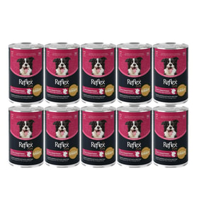 Reflex Plus Kuzu ve Tatlı Patates Et Parçacıklı Soslu Köpek Konservesi 400 Gr*10