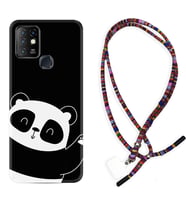 INFINIX Hot 8 9 10 11S Hot 10 Play 10T Kılıf Boyun Asklı Rasta Silikon Bay Bay Panda 1784