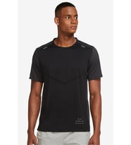 Nike Rise 365 Run Division Short-Sleeve Toparlanır Koşu Tişörtü Siyah