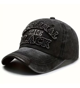 Valkyrie Original The Black Nakışlı Unisex Beyzbol Şapkası Vintage Eskitme Pamuk Ayarlanır Siyah