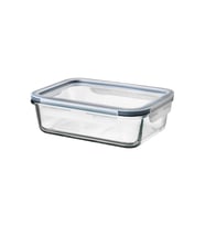 IKEA 365+ 1,0 Lt 21x15x7 Cm Dikdörtgen Kapaklı Saklama Kabı Cam - Plastik (Şeffaf)