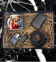 Kişiye Özel Premium Fotoğraf Tasarımlı Kupa Bardak Mekanizmalı Cüzdan Kemer Çakmak Özel Hediye Set