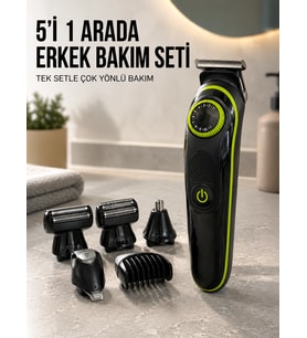 Erkek Kişisel Bakım Seti Çok Amaçlı Sakal Vücut Burun Kulak Tıraş Makinesi
