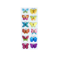Sticker Kabartmalı Stiker Defter, Planlayıcı Etiket Kelebek (cb457) 16x7 cm