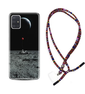 Samsung a71 A72 A73 A7 A9 2018 C7 C9 Kılıf Boyun Asklı Rasta Silikon Astronoot Red Baloon 1608