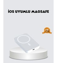 MagSafe Uyumlu Kablosuz Batarya 27W Hızlı Şarj Destekli Kompakt Güç Bankası