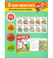 3.Sınıflar İçin Okumayı Sevdiren 10 lu Hikaye Seti 3 (Kitap Okuma Defteri Hediyeli)