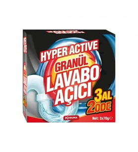 Hyper Active Lavabo Açıcı 70 gr 3 adet