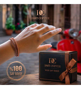 %100 El Yapımı Bakır Bileklik,Doğal Antibakteriyel Bakır Bileklik,2 Lİ TAKIM
