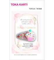 Toka Kartı 7x10 cm 18 Adet Kişiye Özel Hediyelik Kart