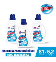 Bingo Sıvı Performans Çamaşır Deterjanı Beyaz Sabun 1755 ml 3lü
