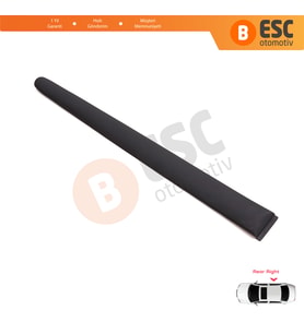 Peugeot 206 206+ 1998-2013 4/5 Kapı 8546E7 İçin Sağ Arka Kapı Bandı Çıtası