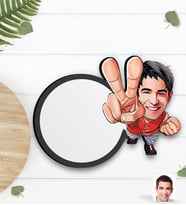 BK Gift Kişiye Özel Erkek Karikatürlü Ahşap Bardak Altlığı-33