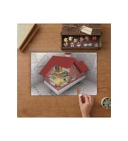 3 Boyutlu Mimari Çizim Tasarımı 240 parça Ahşap Puzzle Ahşap Kutuda MP11251